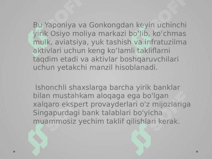 SINGAPUR DAVLATINI BANK TIZIMI 4