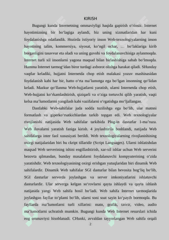 WEB 2.0/3.0  XIZMATLARIGA ASOSLANGAN DIDAKTIK MATERIALLAR  TAYYORLASH 2