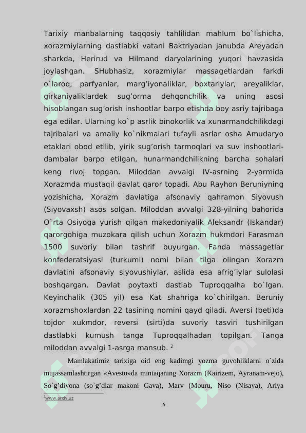 Qadimgi o’rta osiyo davlatlari arxivi 6