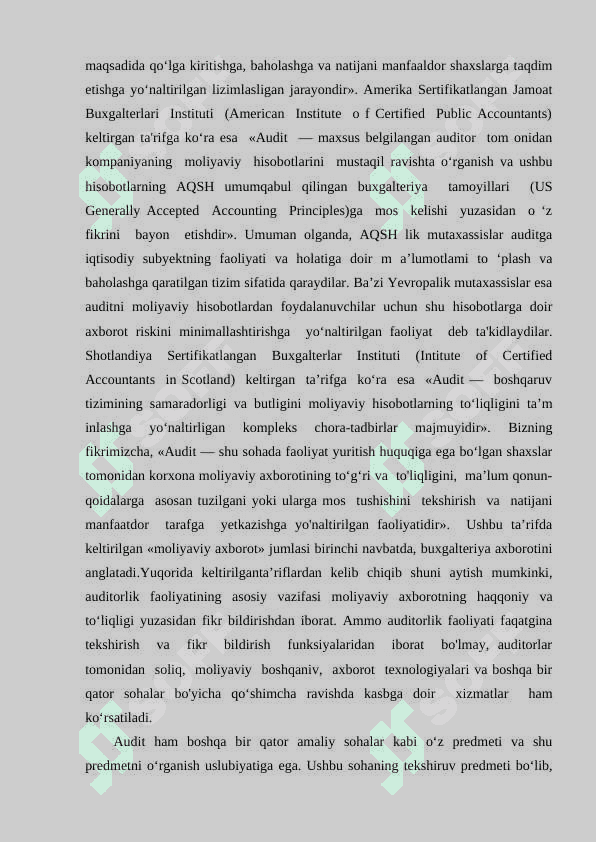 Auditorlik faoliyatining tashkiliy asoslari 6