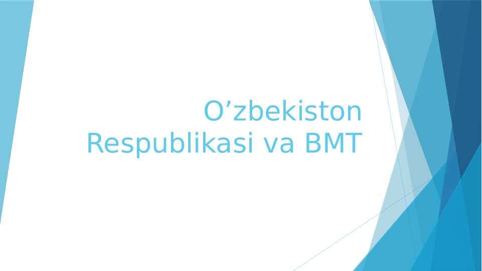 Oʻzbekiston respublikasi BMT 1