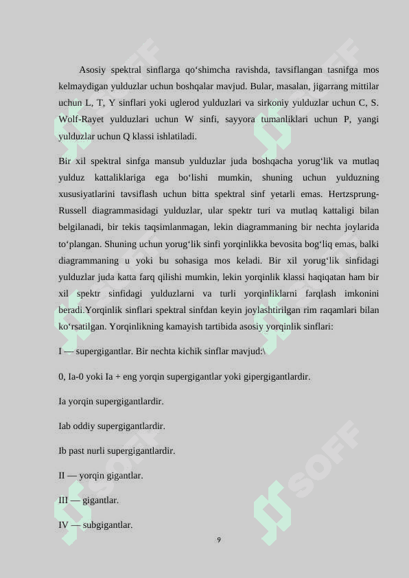 Yulduzlar spektori 8