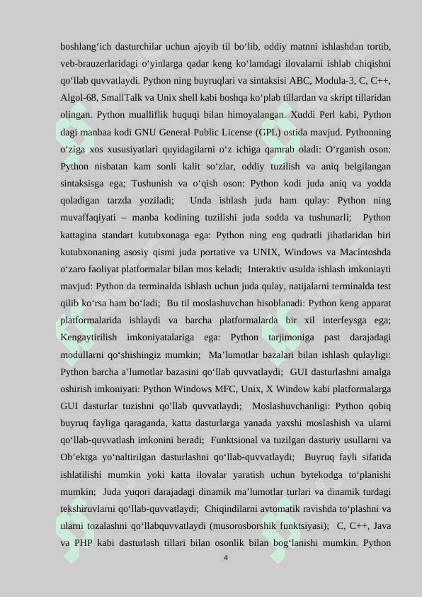 PHYTON DASTURLASH TILIDA GRAFIKA BILAN ISHLASH. 4