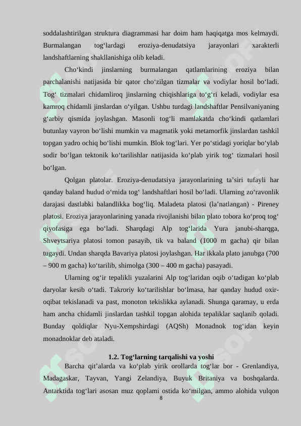 Asosiy tog' burmalanishlari 8