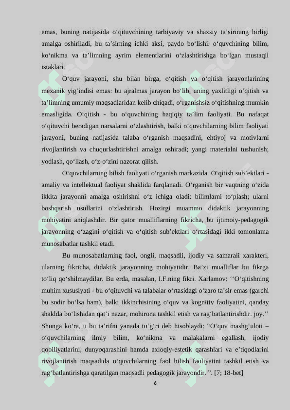 Boshlang'ich sinflarda tarbiya 6