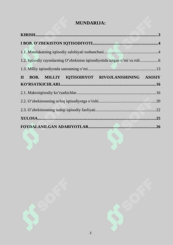 O’zbekiston iqtisodiyoti 2