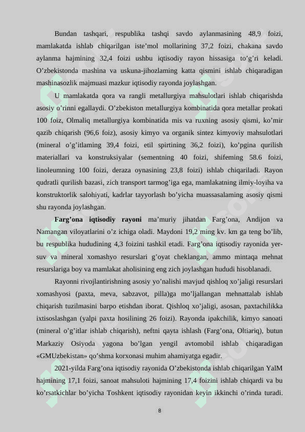 O’zbekiston iqtisodiyoti 8