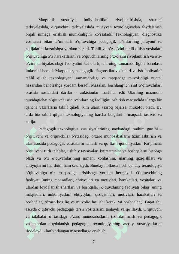 Pedagogik texnologiya 7