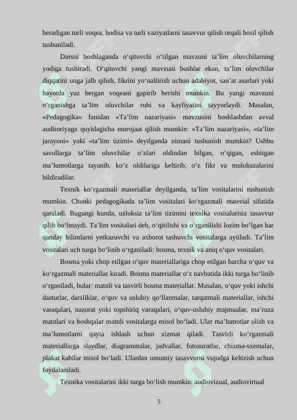Til ta'limida ko‘rgazgalilikning o'rni 5