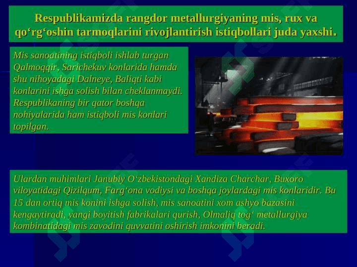 METALLURGIYA VA  MASHINASOZLIK SANOATI 6