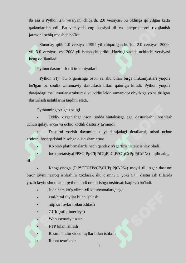 PYTHON DASTURLASH TILIDA SODDA DASTURLARNI TUZISH 4
