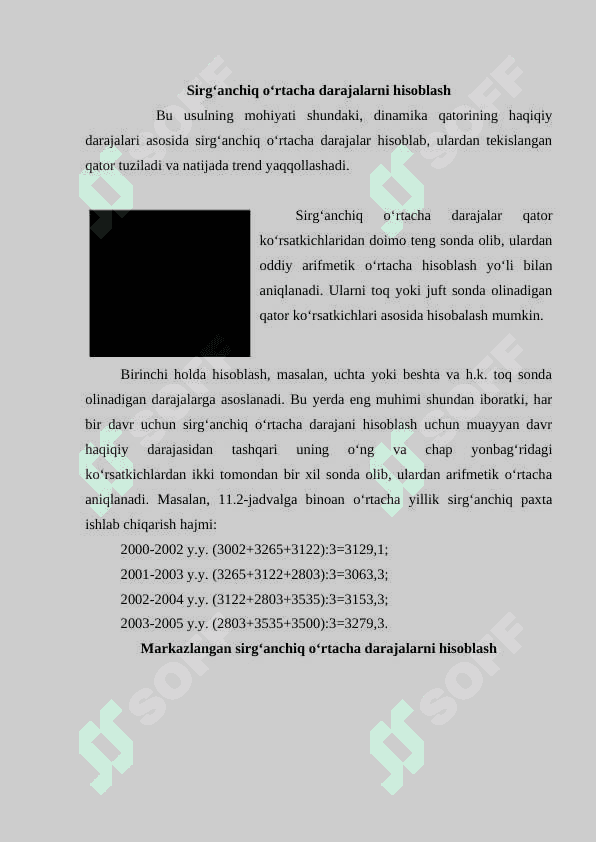 Uzoq muddatli rivojlanish tendensiyalarini aniqlash usullari. 3