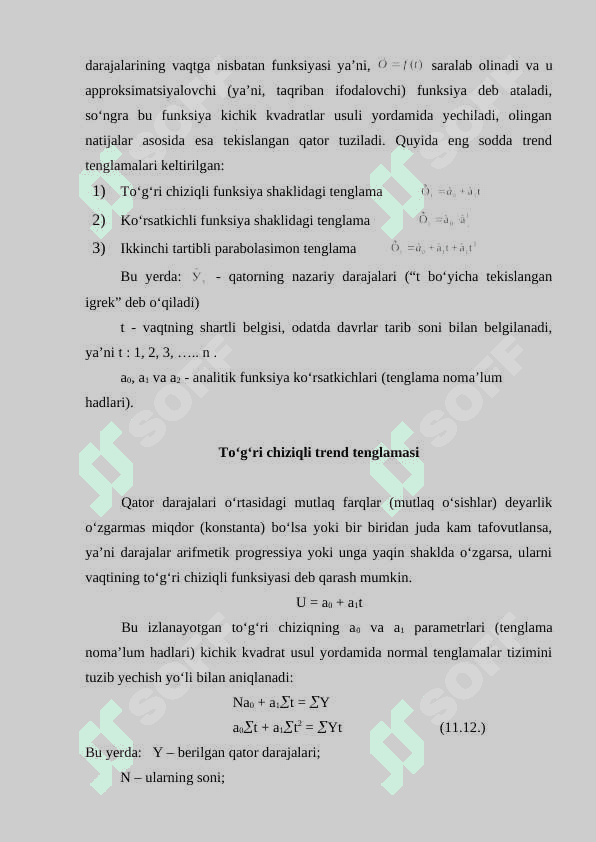 Uzoq muddatli rivojlanish tendensiyalarini aniqlash usullari. 6