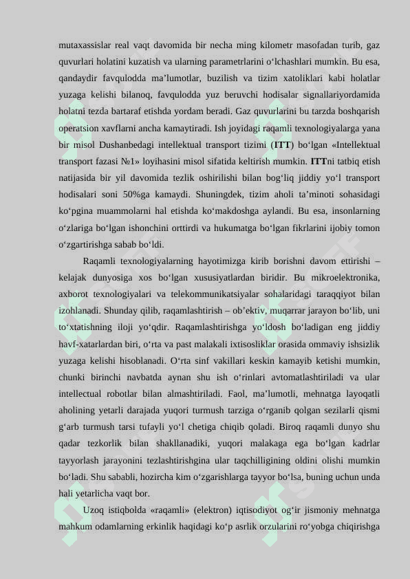 Kelajak texnologiyalari va raqamlashtirish oqibatlari. 3