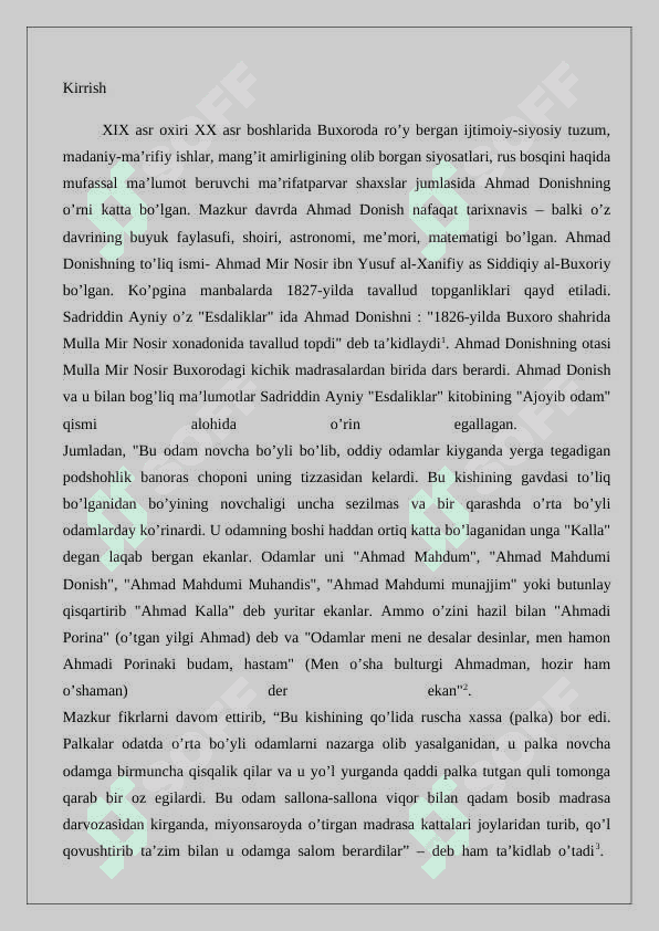 Ahmad Donishning “Tarjimayi holi amironi Buxoroyi sharif” asari  24 2