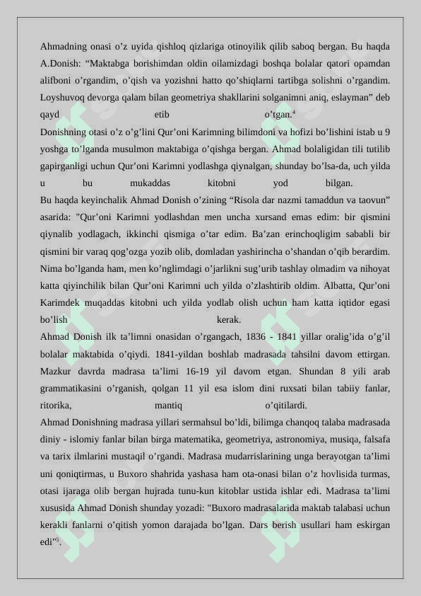 Ahmad Donishning “Tarjimayi holi amironi Buxoroyi sharif” asari  24 3