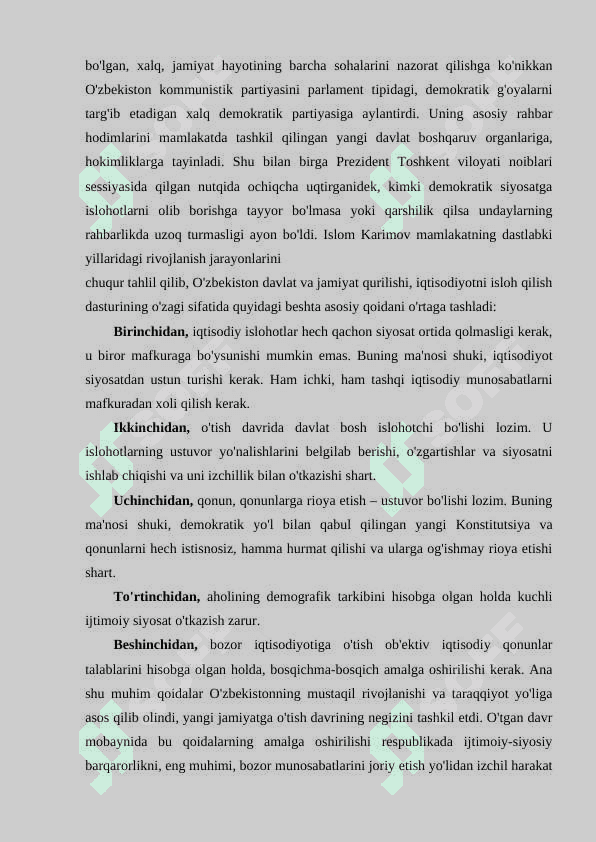 I.А.Kаrimоvning “O‘zbеkistоnning o‘z istiqlоl vа tаrаqqiyot yo‘li” аsаri 24 4