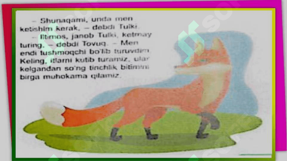 4-sinf o'qish  Tovuq bilan Tulki. Burgut bilan Tulki 7