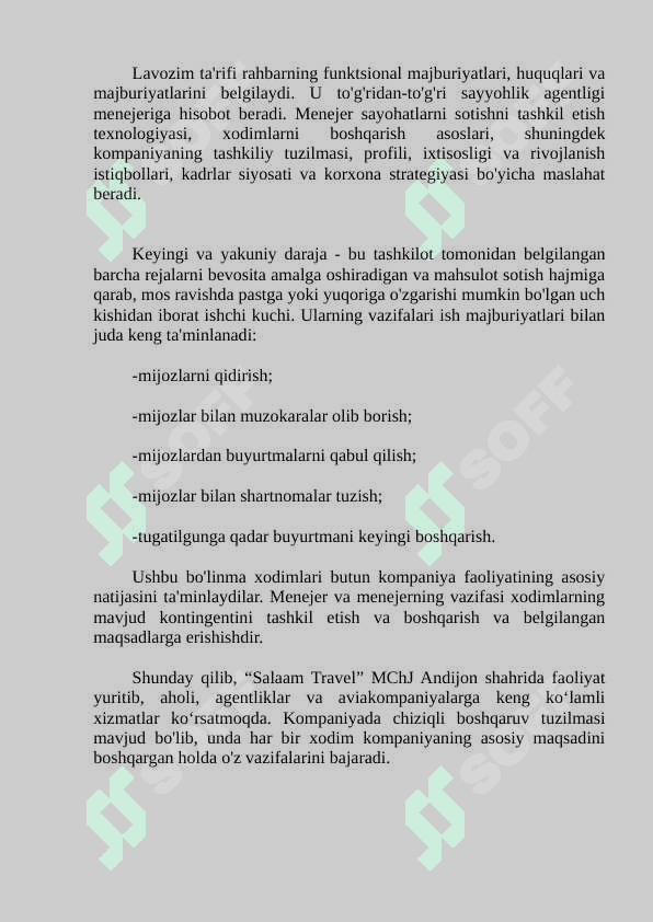 Salaam Travel firmasining kelib chiqish tarixi va tashkiliy tuzilmasi 7