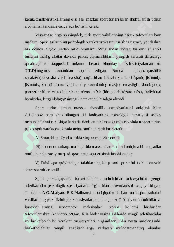 MURABBIYLIK FAOLIYATINI AMALGA OSHIRISHDA FOYDALANILADIGAN ME’YORIY HUJJATLAR. 7