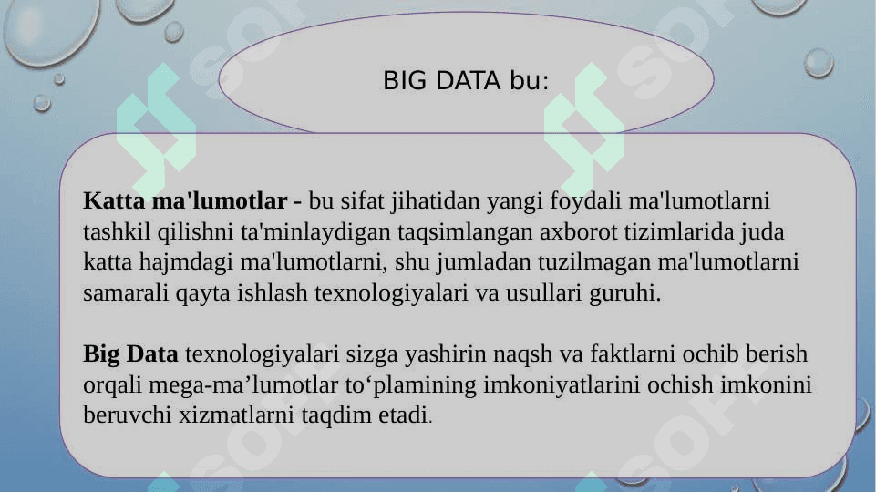 Raqamli iqtisodiyotda BIG DATA texnologiyalari va undan samarali foydalanish 5