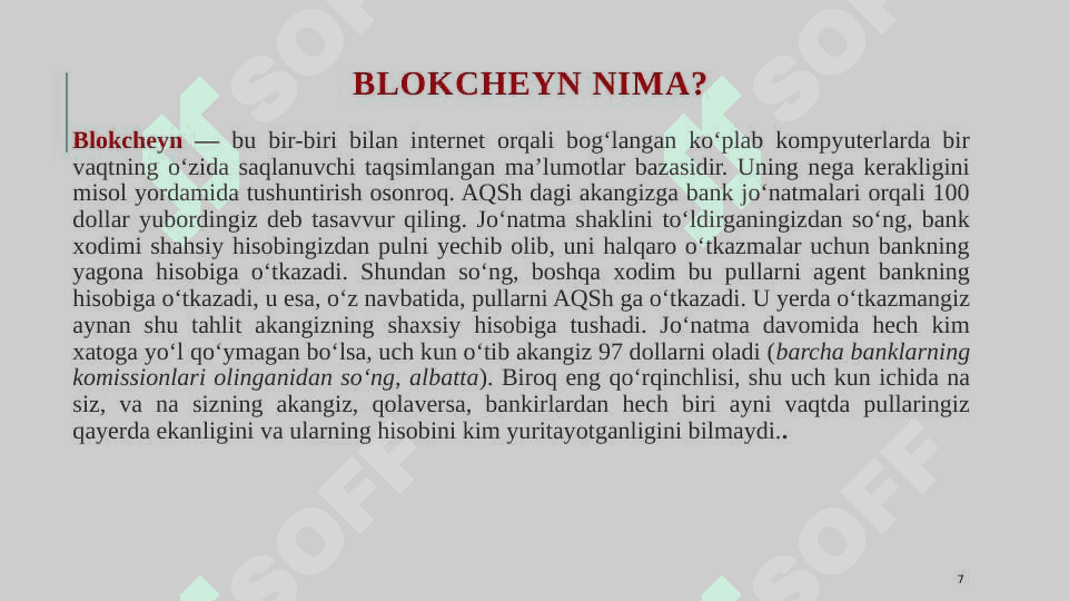 Blokchenyn texnologiyalari va kriptovalyutalar rivojlanishi 7