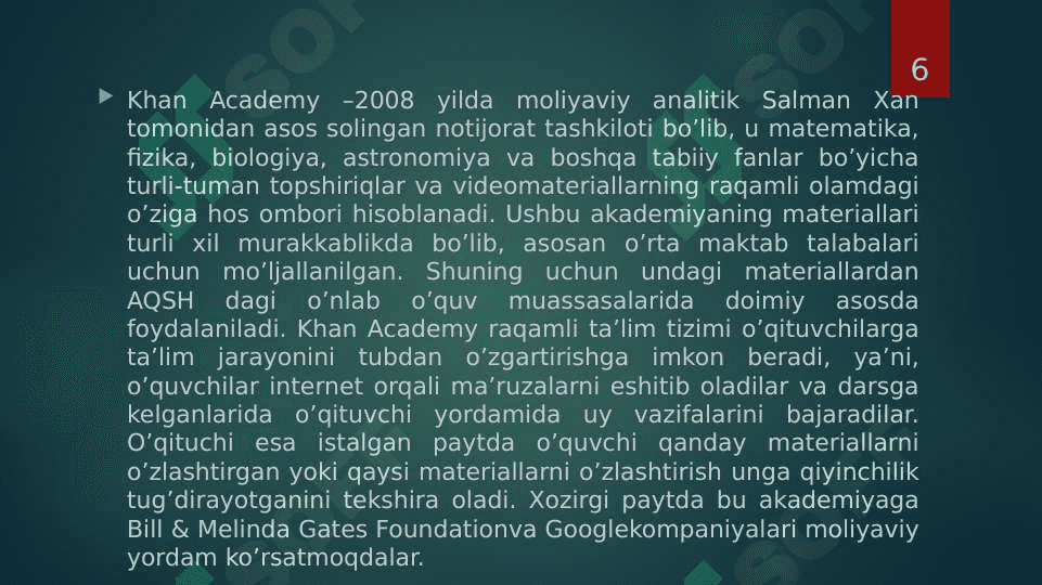 TA’LIMDA YANGI INNOVATSION RAQAMLI TEXNOLOGIYALARNING O’RNI VA AHAMIYATI 6