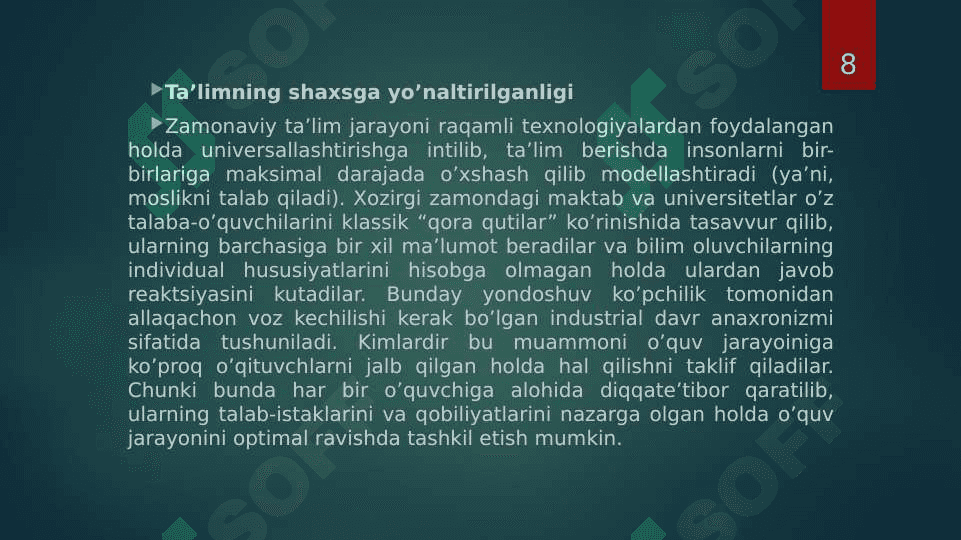 TA’LIMDA YANGI INNOVATSION RAQAMLI TEXNOLOGIYALARNING O’RNI VA AHAMIYATI 8