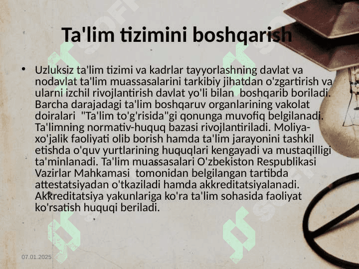 Ta'lim tizimini boshqarish 3