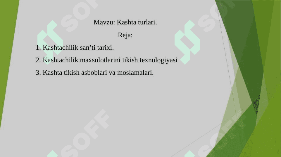 Kashta turlari 2
