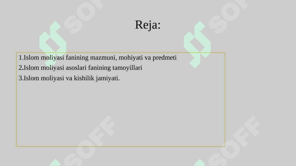 Islom moliyasida ishlab chiqarish, taqsimot, ayirboshlash va iste’mol 2