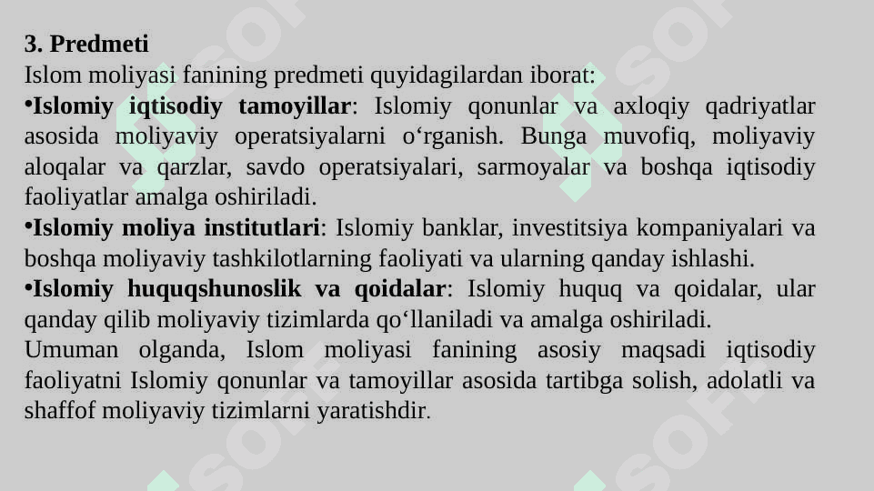 Islom moliyasida ishlab chiqarish, taqsimot, ayirboshlash va iste’mol 5
