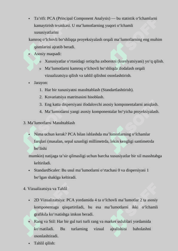 Iris ma'lumotlar to‘plamini vizualizatsiya qilish uchun PCA 3
