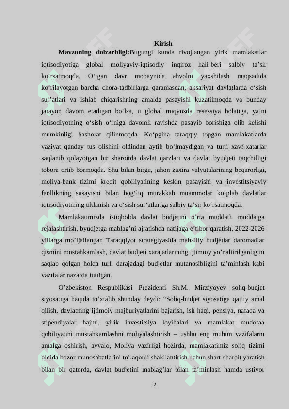 Byudjetdan moliyalashtirish tizimi 2