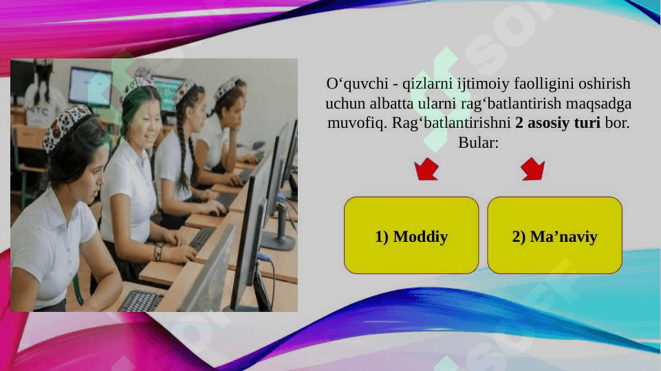 Umumta`lim maktablari o'quvchi - qizlarining ijtimoiy faolligini oshirish usullari va metodlari 8