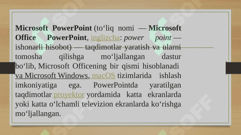 POWER POINTDA TAQDIMOTLAR TAYYORLASH 2