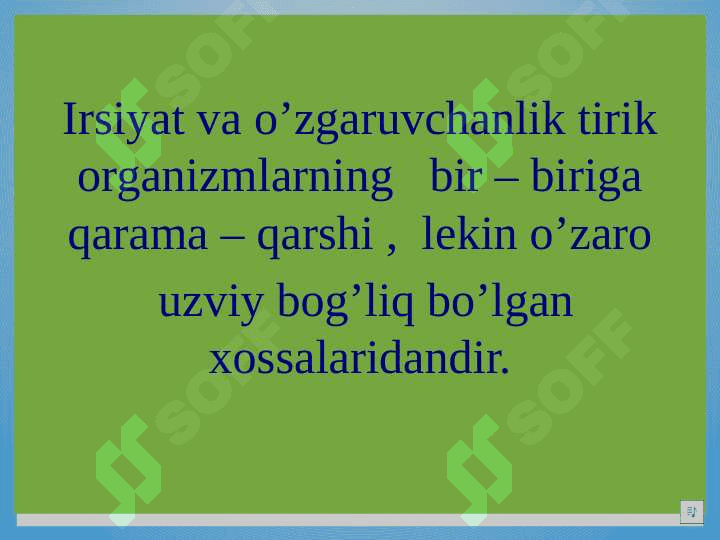Irsiyat va o’zgaruvchanlik. Irsiyatni o’rganish 4
