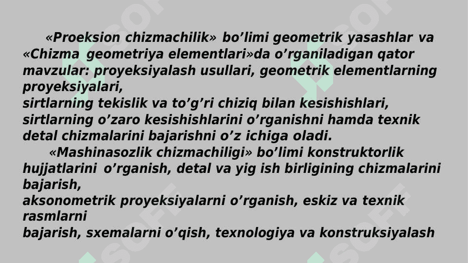 UMUMTA’LIM  MAKTABLARIDA  CHIZMACHILIK  FANINI CHUQURLASHTIRIB O’RGANISH 6