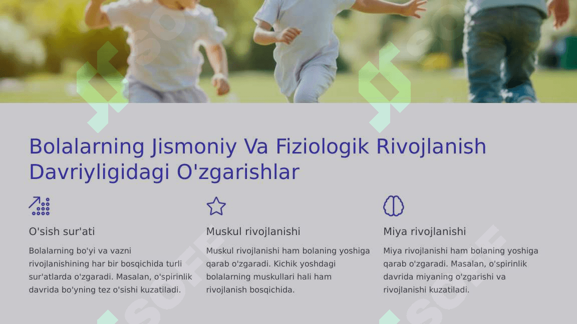 Bola rivojlanishining davrlashuvi muammosi 5