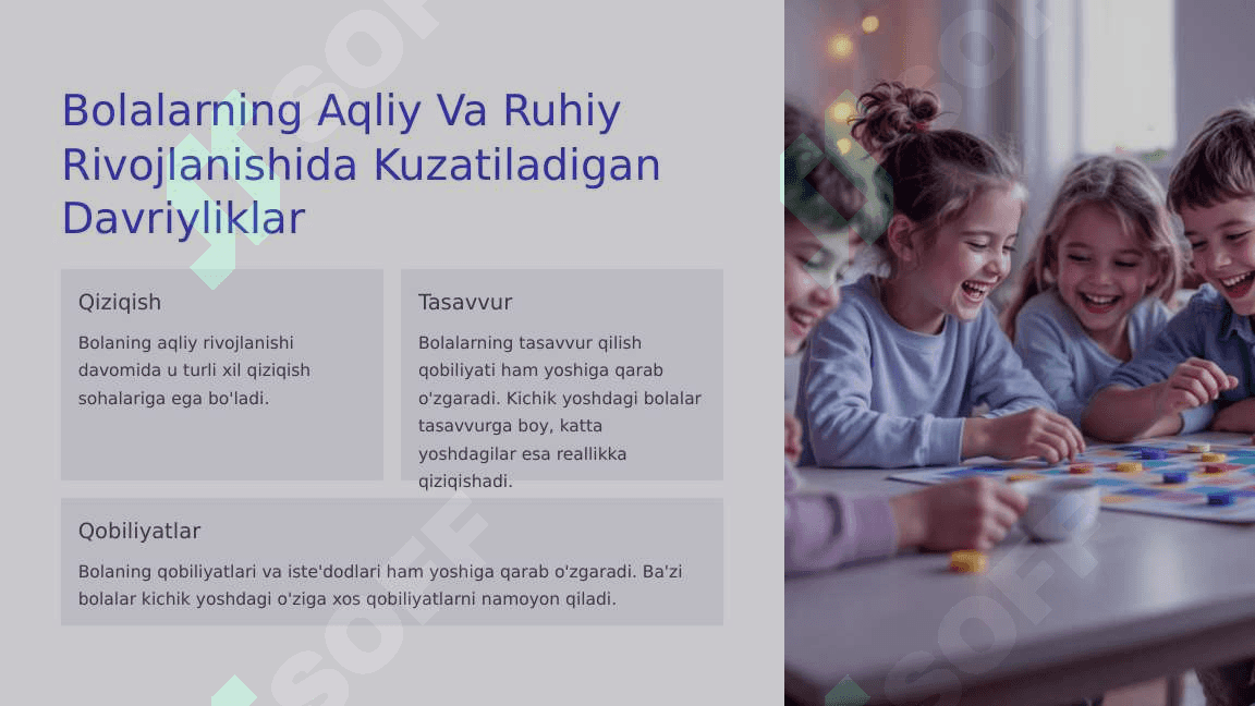 Bola rivojlanishining davrlashuvi muammosi 7