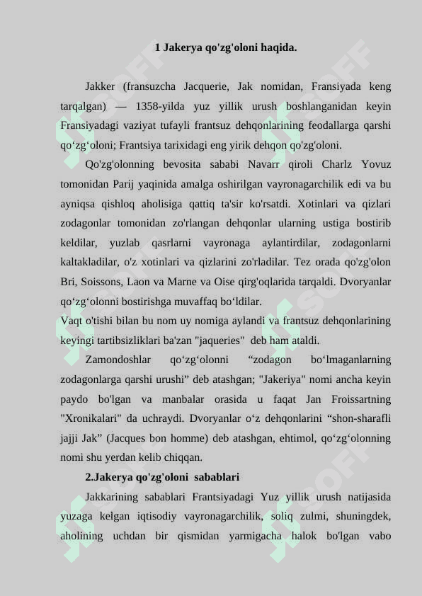 Jakeriya qo‘zg‘oloni 2
