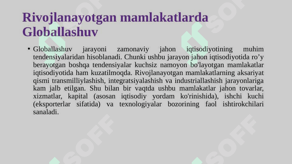 Xalqaro savdo nazariyasi va rivojlanish strategiyalari 8