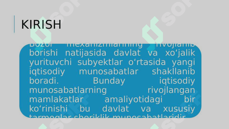 Davlat xususiy sherikchiligi 2