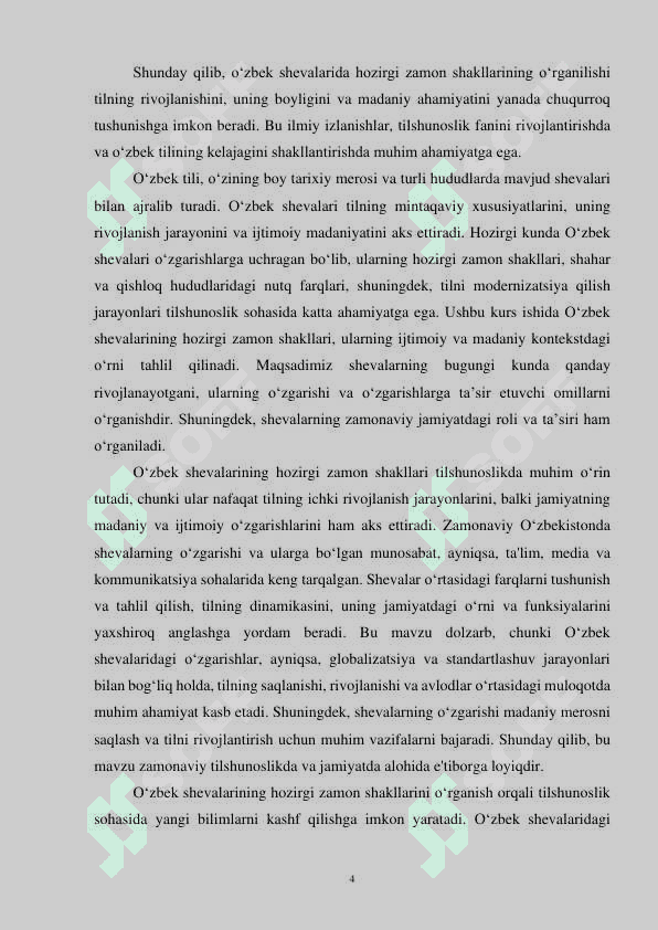 O‘zbek shevalarida hozirgi zamon shakllari 4