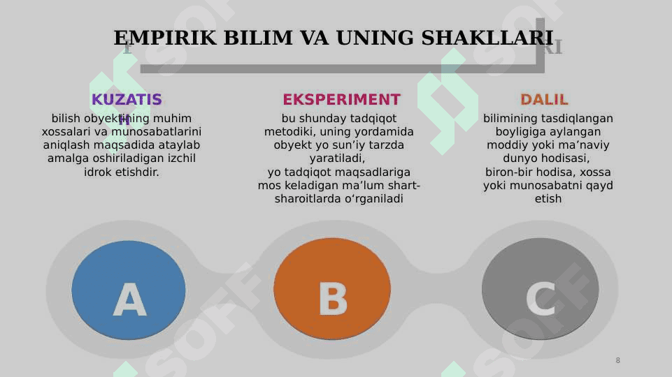 Bilish falsafasi (gnoseologiya) 8
