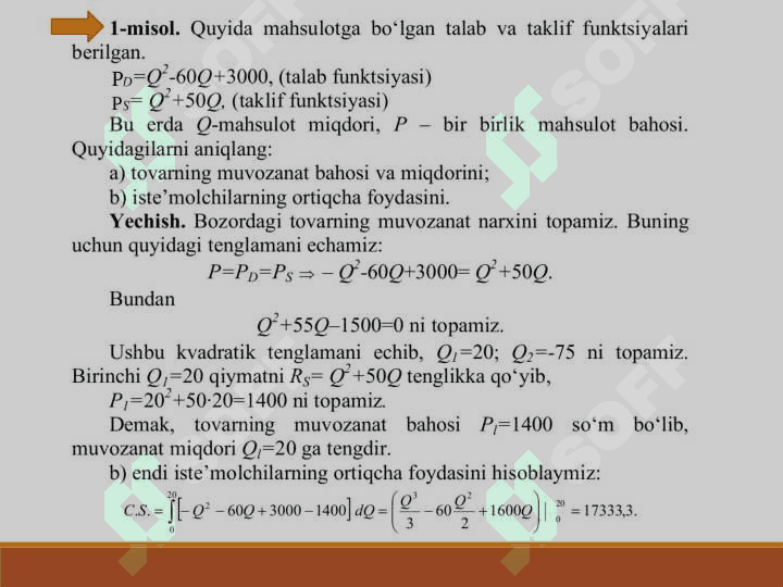INTEGRAL HISOBNING IQTISODIYOTGA TADBIQI 7