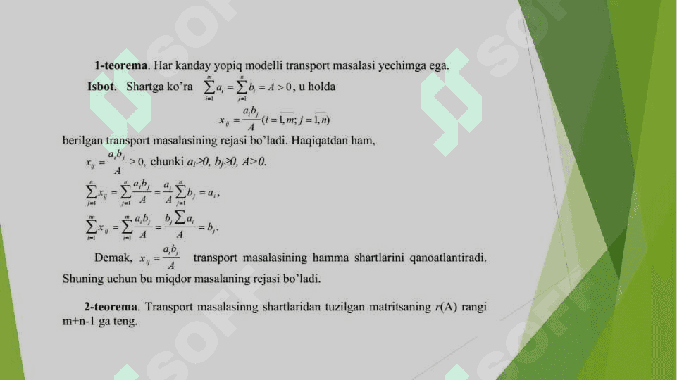 Transport masalasi 8
