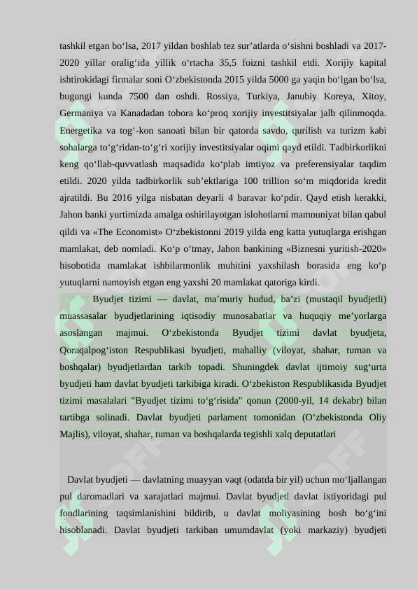 Iqtisodiyotni erkinlashtirish sharoitida byudjet tizimi samarodorligini oshirish  yo‘llari 4