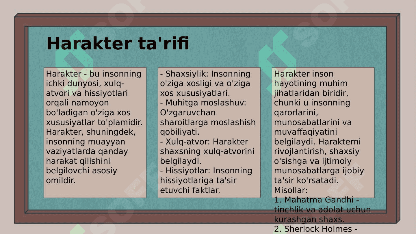 Harakter haqida tushuncha 3