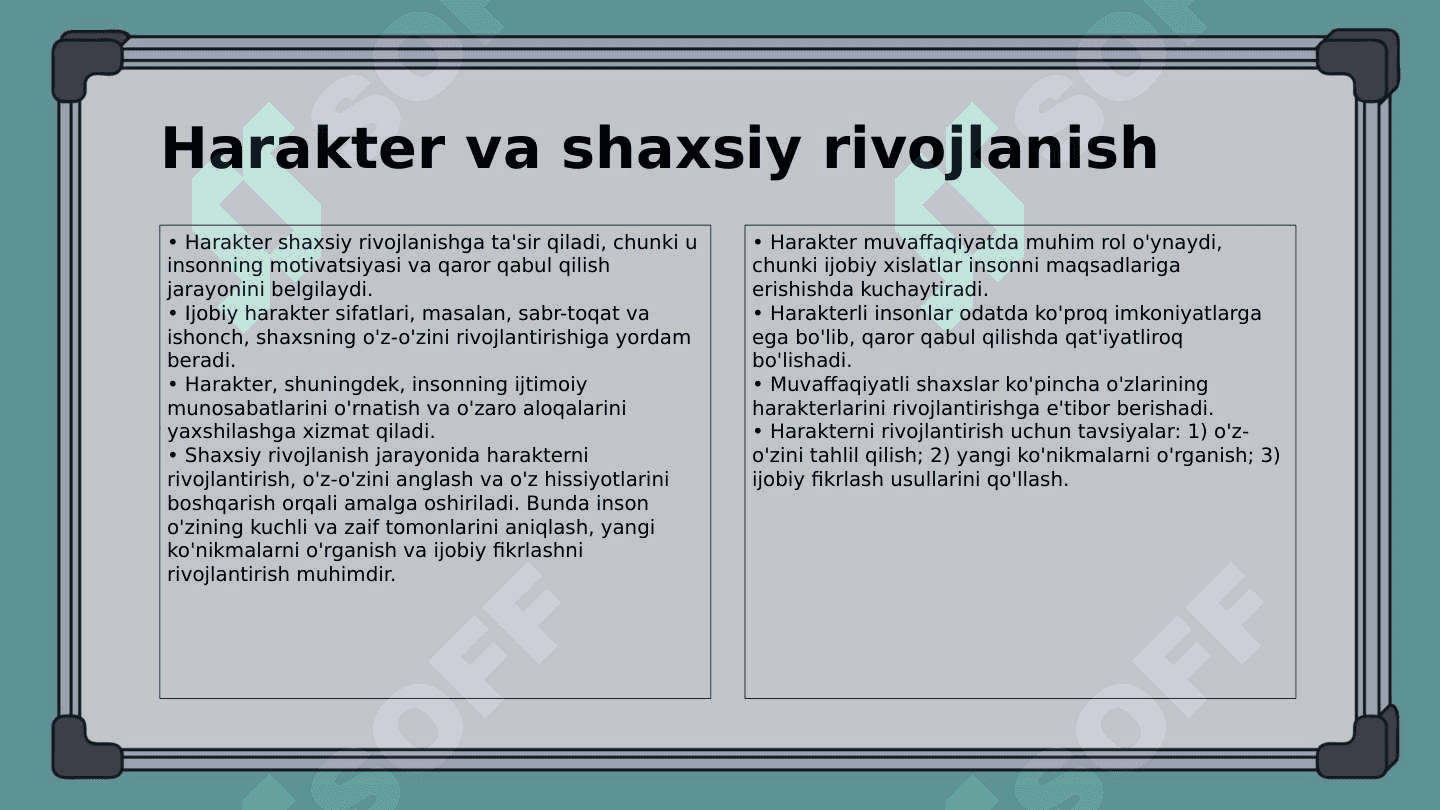 Harakter haqida tushuncha 7